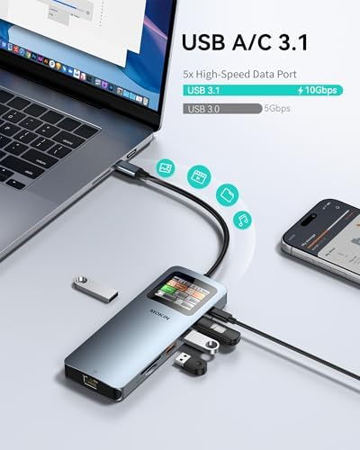 MOKiN LCD USB C Docking Station Dual Monitor,Laptop Docking Station 2 HDMI - Image 5