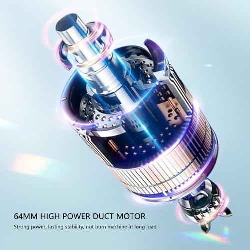 Dry Blower, 50000RPM 1600g Powerful Thrust, 64mm Duct Turbine Fan with LED Light, High Speed Brushless Motor, 11 Blades Electric Air Duster, 4000mAh Battery,4 Speeds - Image 4