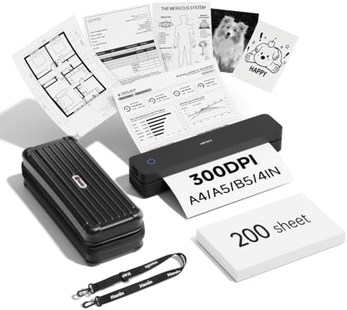 HPRT MT610 Pro Portable Printer, Wireless for Travel, Inkless Thermal by HPRT