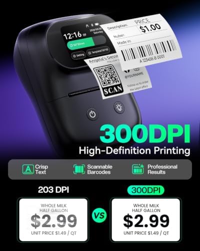 Phomemo M20Pro Label Maker, Touch Screen Bluetooth Thermal Label Printer - Image 5