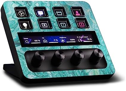 MightySkins Glossy Glitter Skin Compatible with Elgato Stream Deck + Sea Limestone | Protective, Durable High-Gloss Glitter Finish | Easy to Apply | Made in The USA by MIGHTY+SKINS