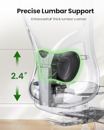 Marsail Ergonomic Office Chair with Lumbar Support and 2D Headrest - Image 4