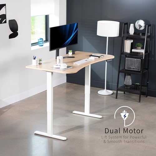 VIVO Light Wood 60 x 24 in Standing Desk, DESK-KIT-E2W1C - Image 3