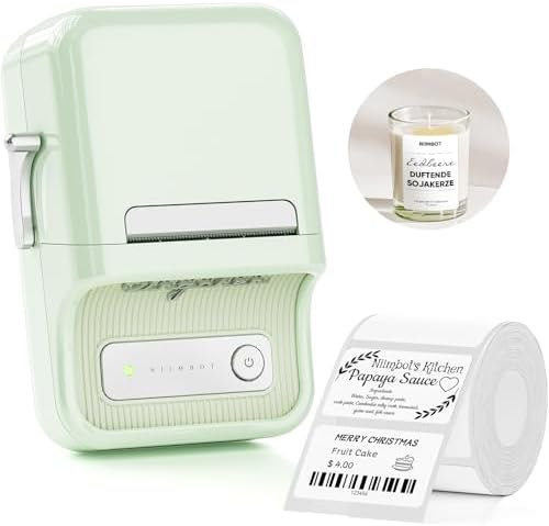 NIIMBOT B21 Label Maker, 2 Inch Portable Inkless Label Machine, Mint Green by NIIMBOT%C2%AE