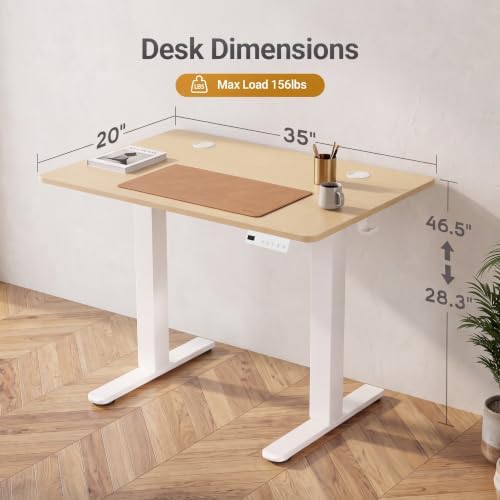 Claiks 35 x 20 Inch Nature Electric Standing Desk - Image 3