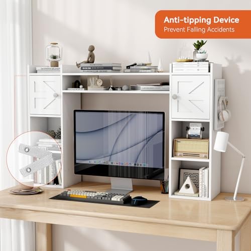 ELECWISH Desktop Bookshelf, Desk Shelf for Computer Desk, 45", 8 Tier - Image 7