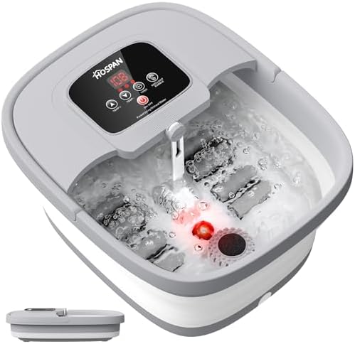 HOSPAN Collapsible Foot Spa, Foot Bath Massager with Heat, Bubble & Massage by HOSPAN