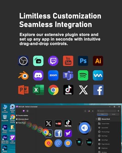 TreasLin VSDinside Streaming Controller Deck Visual Shortcut Keyboard with 12 Customizable Macro Keys to Trigger Actions in OBS Twitch YouTube for Content Creators Streaming Gaming Compatible with PC & Mac N3 White - Image 4