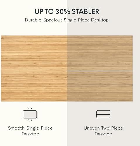 FLEXISPOT EN2 48"x24" Bamboo Electric Standing Desk with Power Strip - Image 4
