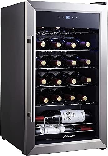 Kalamera Mini Fridge Wine Cooler, 24 Bottle Freestanding Wine Refrigerator by Kalamera