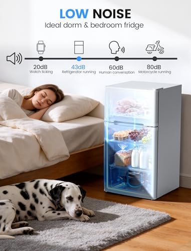 COWSAR 2.5 Cu.Ft Mini Dorm Fridge with Freezer for Bedroom, Office, White - Image 6