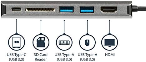 StarTech 6-in-1 USB-C Travel Dock, 4K HDMI, 100W PD, 3x USB Hub, SD, GbE - Image 3