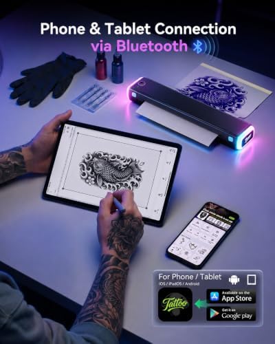 Phomemo M08F Tattoo Stencil Printer, Bluetooth, Wireless, Thermal, Portable - Image 5