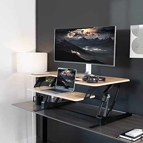 VIVO Real Bamboo 42 in Standing Desk Converter, DESK-V000VLO - Image 6