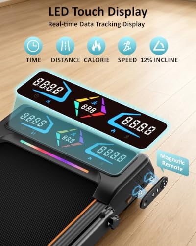 Walking Pad with Auto 12% Incline Handle Bar,Foldable Treadmill for Home - Image 3