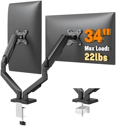 5Rcom Dual Monitor Stand for 17-34 Inch Computer Screens by 5Rcom