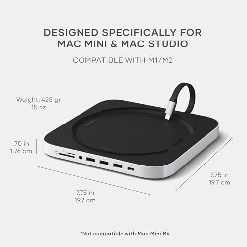Satechi Mac Studio M5 Hub & Stand with NVMe SSD Enclosure, Silver - Image 4