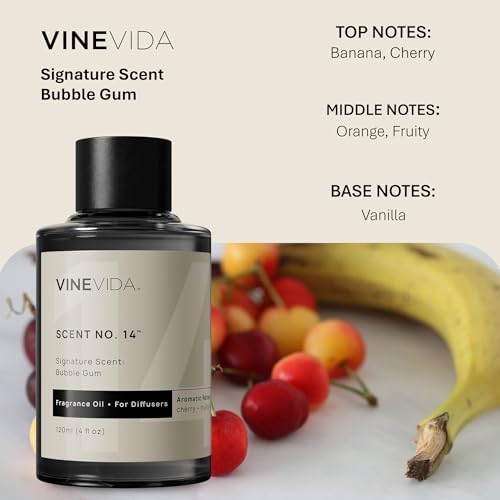 VINEVIDA [4 Fl Oz] Bubble Gum Fragrance Oil for Cold Air Diffusers, Essential Oils for Diffuser Oil Refill & Air Freshener Room Spray - Image 2