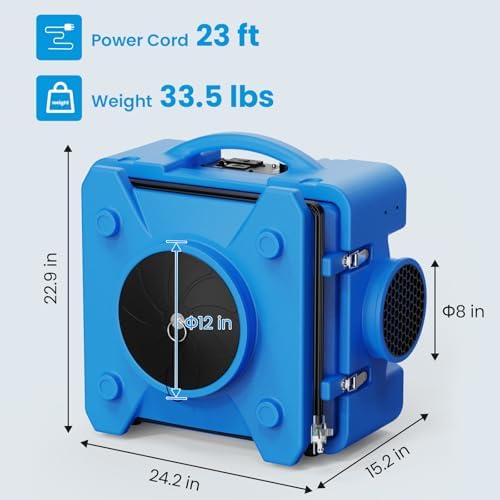CADPXS Shield-550 Air Scrubber 550 CFM with 3-Stage Filtration - Image 6