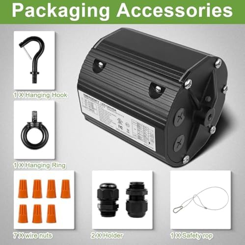 E2 LIGHTING LED Emergency Backup Driver, Dimmable UFO High Bay Lights, 40W - Image 3