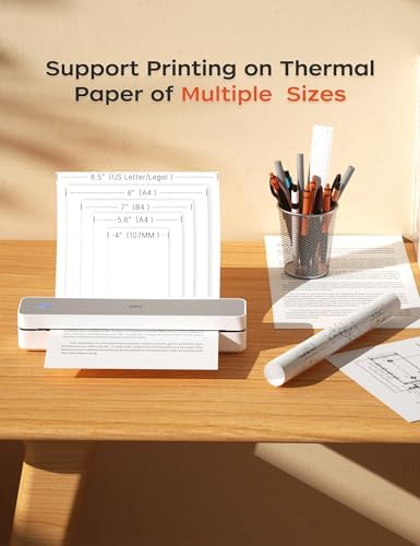 PRT Portable Thermal Printer 8.5 x 11, Inkless Wireless Travel Printer - Image 3