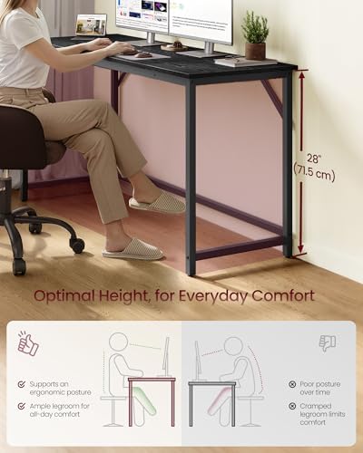 VASAGLE Computer Desk, Steel Frame Gaming Desk for Home Office, 55.1 Inch - Image 4