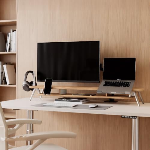 Fenge 42.5-Inch Monitor Stand Riser with Laptop, Phone & Headphone Holders - Image 5