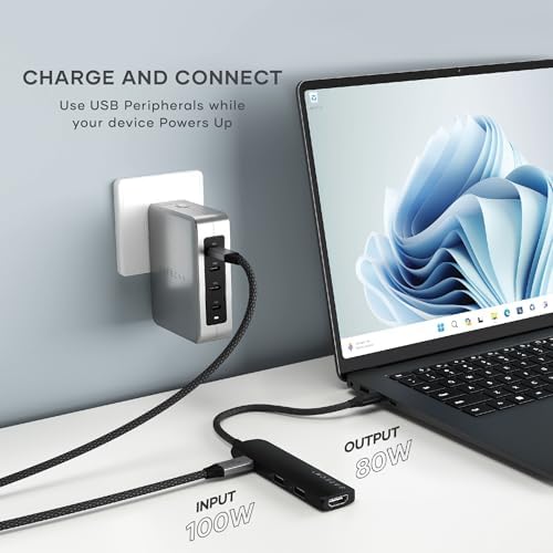 Satechi 4-in-1 USB-C Hub, 4K/60Hz HDMI, 100W PD Charging, Black - Image 4