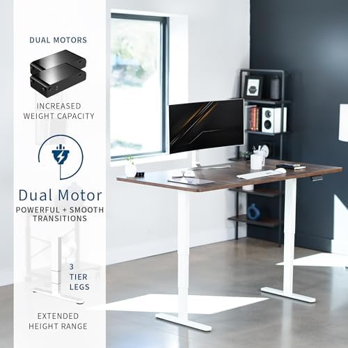 VIVO Rustic Vintage Brown 71 x 36 in Standing Desk, DESK-KIT-2W7N-36 - Image 4