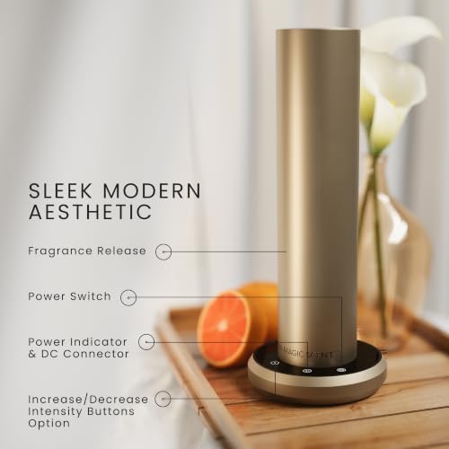 The Magic Scent Bluetooth Diffuser - Smart Ultra-Quiet Cold-Air Waterless Scent Diffuser for Home, Hotel, & Office - Programmable Intensity & Timer - Premium Aroma Oil Included (Gold) - Image 4