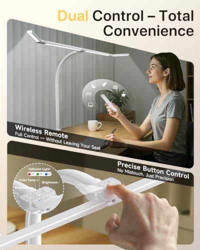 ONEMIX LED Desk Lamp with Clamp, 42-Inch 4-Panel Light for Dual Monitors - Image 4