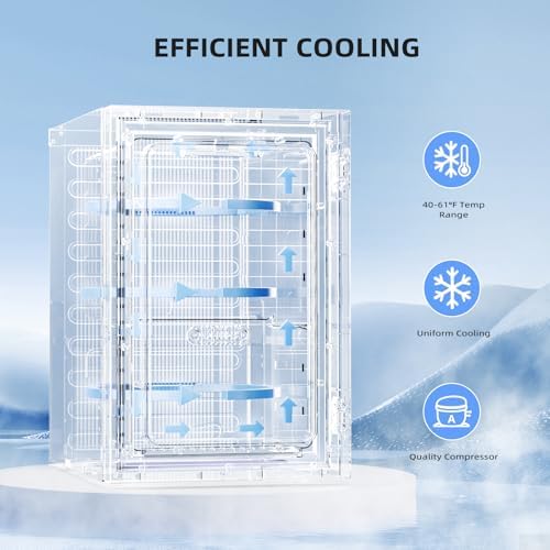 Antarctic Star 18L Beverage Refrigerator Cooler 24Can, Mini Fridge with Quiet Compressor, LED Light,Freestanding Small Fridge with Electronic Temperature Control for Home and Bar(40-61 ℉) - Image 4