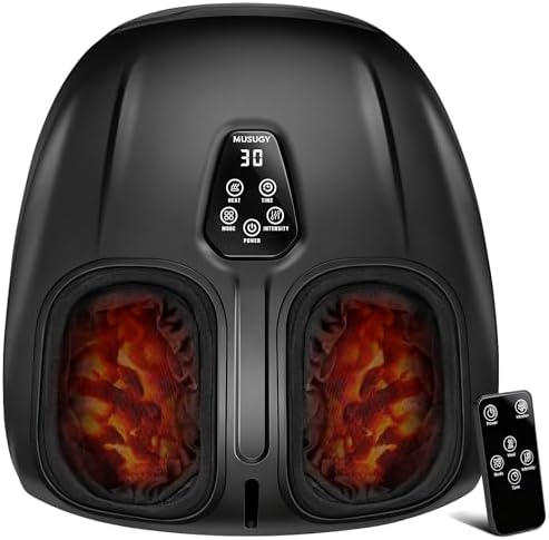 Foot Massager with Heat and Compression 2026 Upgraded Shiatsu Style by MUSUGY