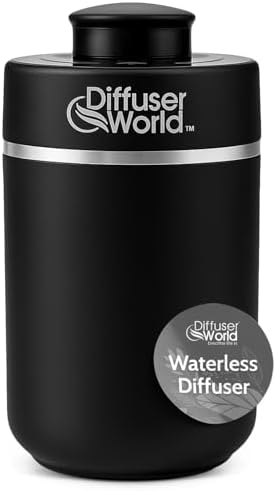 600 Sq Ft Waterless Diffuser for Essential Oils, Aroma Express Black Portable Aroma Atomizer for Room Fragrance, Home Scent Machine, Air Aromatherapy Oil Diffusers with Timer by DIFFUSERWORLD