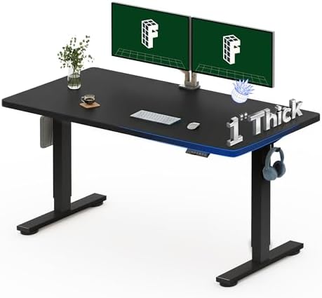 FLEXISPOT 55"x28" Electric Standing Desk, Black by Unknown