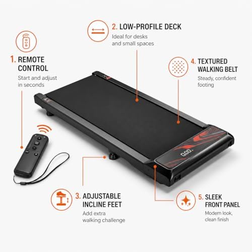 Walking Pad Treadmill, 8% Incline Under Desk Treadmill for Home Office - Image 5