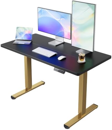 HUANUO 48x24 Inch Electric Standing Desk, Height Adjustable by HUANUO