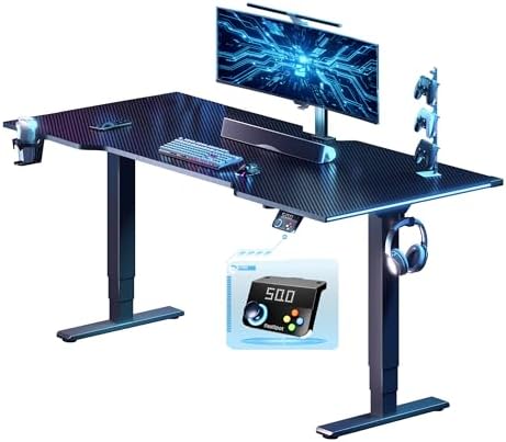 FLEXISPOT E6G CyberX 63" RGB LED Electric Spacious Gaming Standing Desk by Unknown