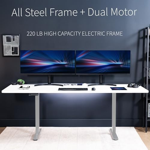 VIVO White 83 x 30 in Standing Desk, DESK-KIT-E2G84-30W - Image 6
