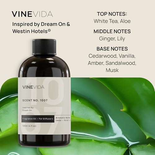 VINEVIDA Studio Waterless Diffuser and 3 Hotel Fragrance Oils - Diffuser for Home - Room Fragrance Air Diffuser [White Aroma Diffuser] - Image 4