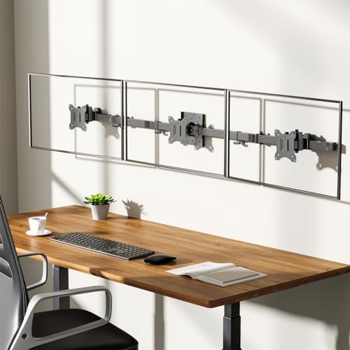 WALI Triple Monitor Wall Mount for 17 to 32 inch Screens, up to 15.4lbs - Image 2