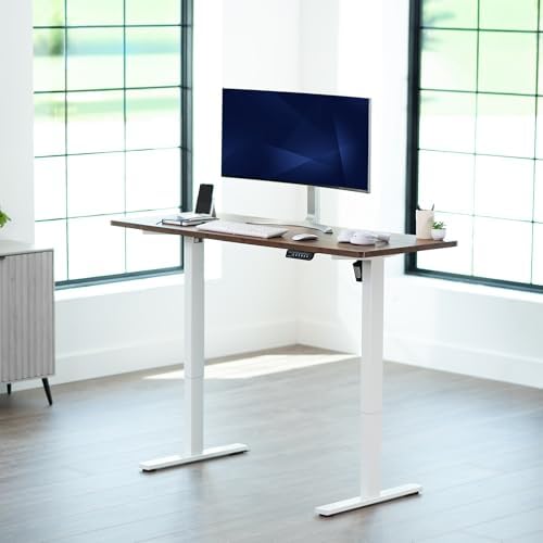 VIVO Rustic Vintage Brown 60 x 24 in Standing Desk, DESK-KIT-1W6N - Image 2