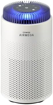 COWAY Air Purifier for Bedroom up to 500 ft², HEPA and Deodorization Filter for Smoke, Allergies, Pet Dander, AQI Monitor, Auto Mode, Filter Indicator, Night Light, 2yr Warranty, Airmega 50 White by Coway