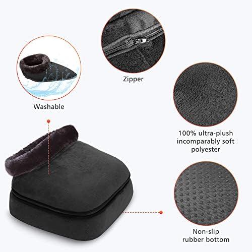 COMFIER Foot Warmer Massager,Gifts for Women,Men,Shiatsu Foot Massager with Heat, Electric Heating Pad for Back Feet,Back Massager for Pain Relief(Black) - Image 6
