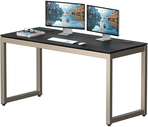 SHW 55-Inch Commercial-Grade Office Computer Desk, Espresso by SHW