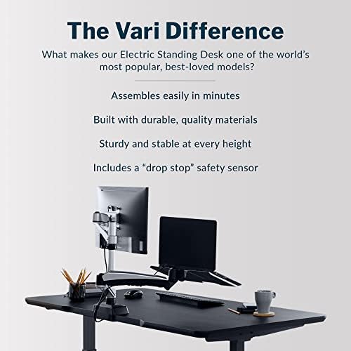 Vari Classic Electric Standing Desk – 60x30 – Black/Slate - Image 3