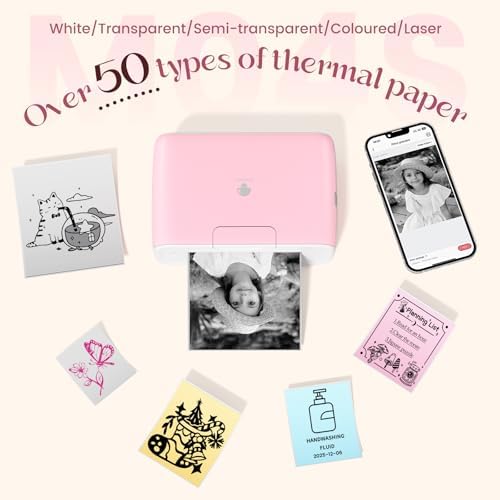 Phomemo 4" Portable Thermal Printer, 300DPI Inkless Printer Label Machine - Image 6