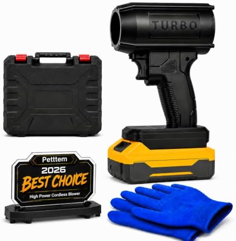 Turbo Powered Jet Blower Handheld Industries Car Air Dryer Mini Cordless Blow Fan Gun Lightweight Wash Drying Detailing Secador De Carro Multi Purpose Portable Super Power Duster Leaf Snow by Unknown