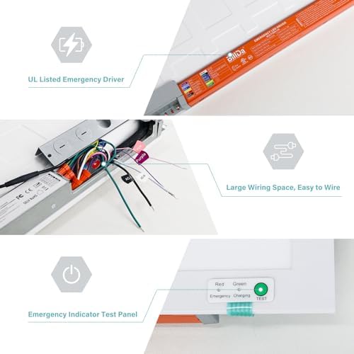 20 Pack 2x2 LED Flat Panel Light with Emergency Battery Backup - Image 4