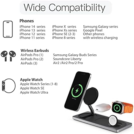 PETINO 3 in 1 Wireless Charging Station for Apple Devices with MagSafe - Image 6